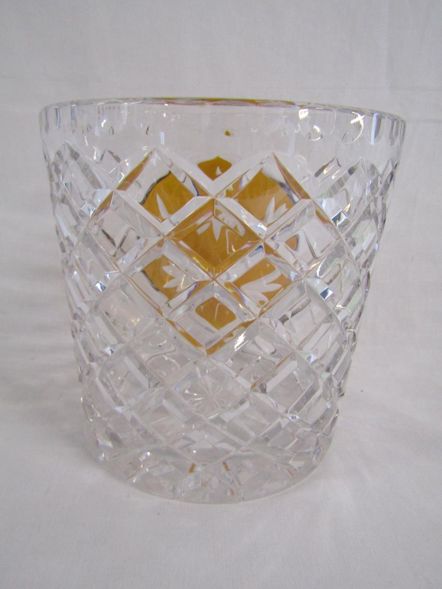 Royal Doulton Christmas plates, silver plate table coasters, cut glass ice bucket, Ronson - Image 7 of 9