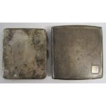 2 silver cigarette cases - William Neale Birmingham 1929, 2.8ozt and Edwin Joseph Houlston