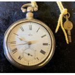 Silver pair case pocket watch (no maker's name) Chester 1892