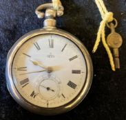 Silver pair case pocket watch (no maker's name) Chester 1892