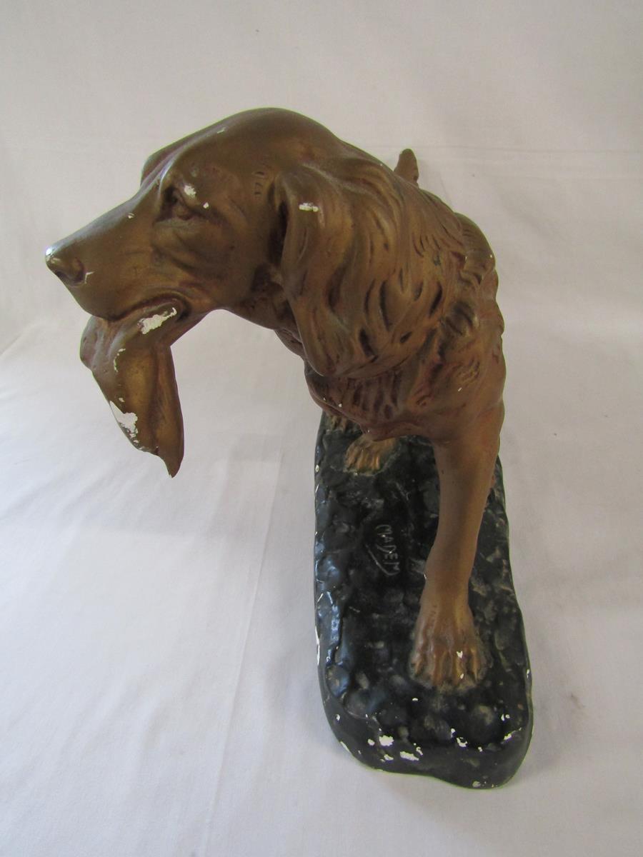Madem plaster model of gun dog with game - approx. 49cm x 15cm x 32cm - Image 3 of 5