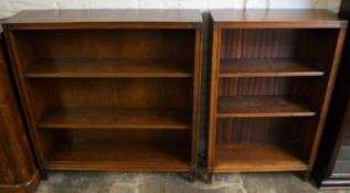 Pair of Regency style bookcases, largest W92cm x H96cm x D24.5cm