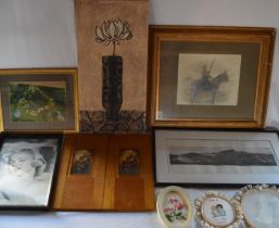 Quantity of pictures, including Seaside Scherzando by Judy Talacko, Whitby prints, 3D image of