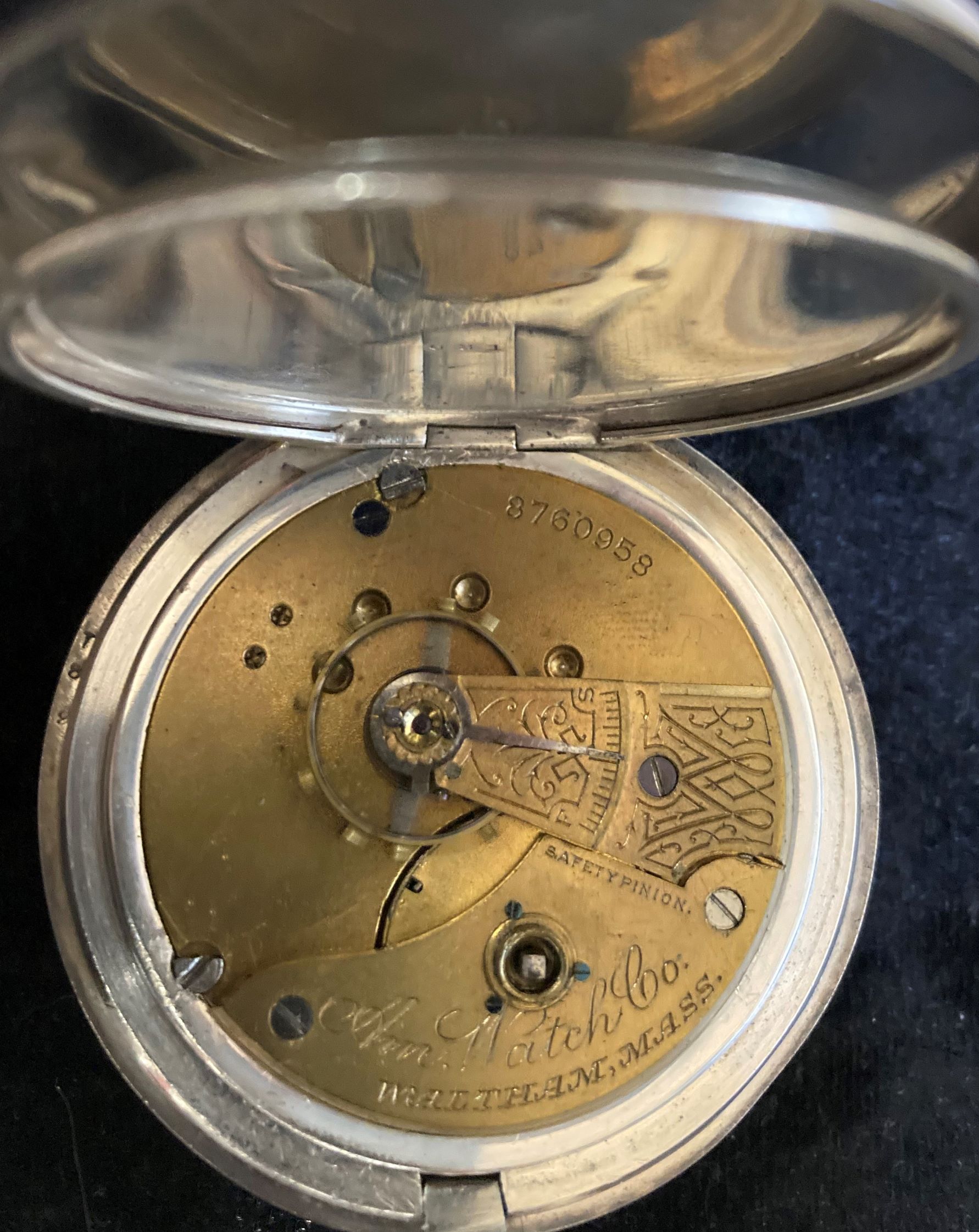 J G Graves American Watch Co. Waltham large silver case pocket watch Birmingham 1899 - Image 3 of 5