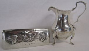 1886 Birmingham silver jug total weight 3.7ozt and Boots Drug company Birmingham 1906 silver lid