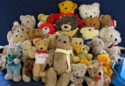 Selection of soft toys including Wendy Boston teddy bears