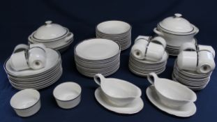 Large quantity of Bohemia Czechoslovakia porcelain tableware
