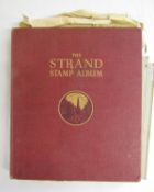 The Strand Stamp Album with stamps includes Prince Albert 10 + 5 centimes (Belgium), One Penny