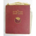 The Strand Stamp Album with stamps includes Prince Albert 10 + 5 centimes (Belgium), One Penny