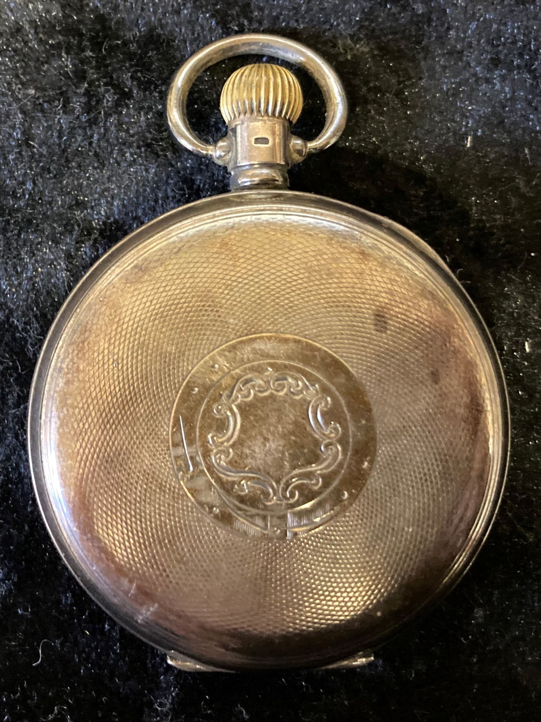 Silver pocket watch with Swiss movement Birmingham 1925 - Image 2 of 4