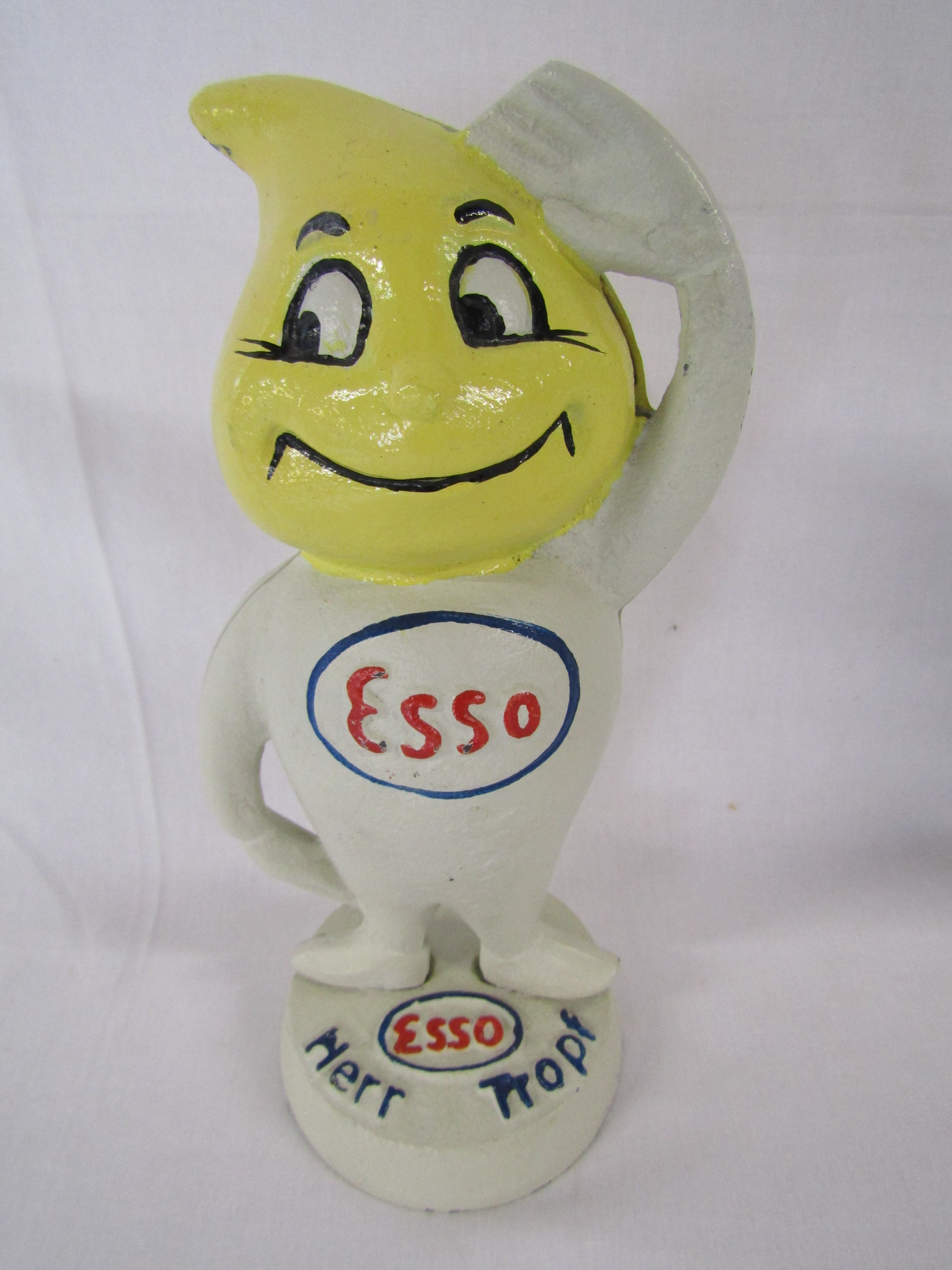 Cast iron money box - Esso Herr Tropf oil drip figure marked M:Busch to base and Michelin tyres - Image 2 of 7