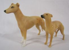 Beswick matt Greyhound 'Jovial Roger' and tail under Whippet