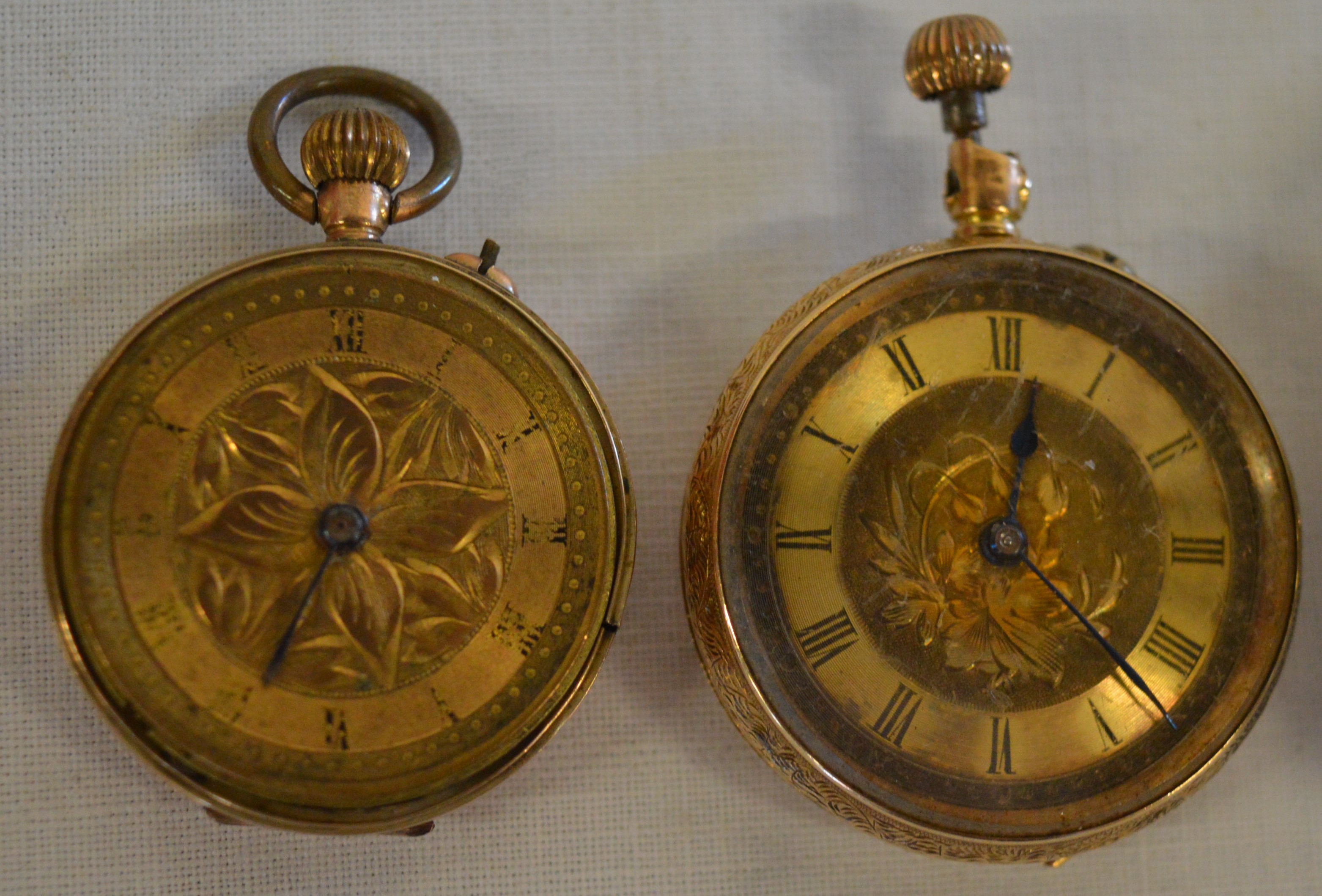 4 pocket watches in need of repair, including silver H V Benson London and another with engraved - Image 3 of 8