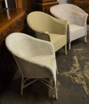 3 Lloyd Loom/Lloyd Loom style chairs