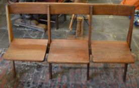 Wooden folding school/chapel bench