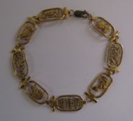 9ct Gold Egyptian Design Bracelet