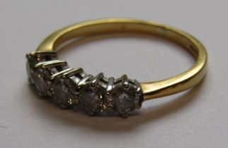 18ct Gold Five Stone Diamond Ring