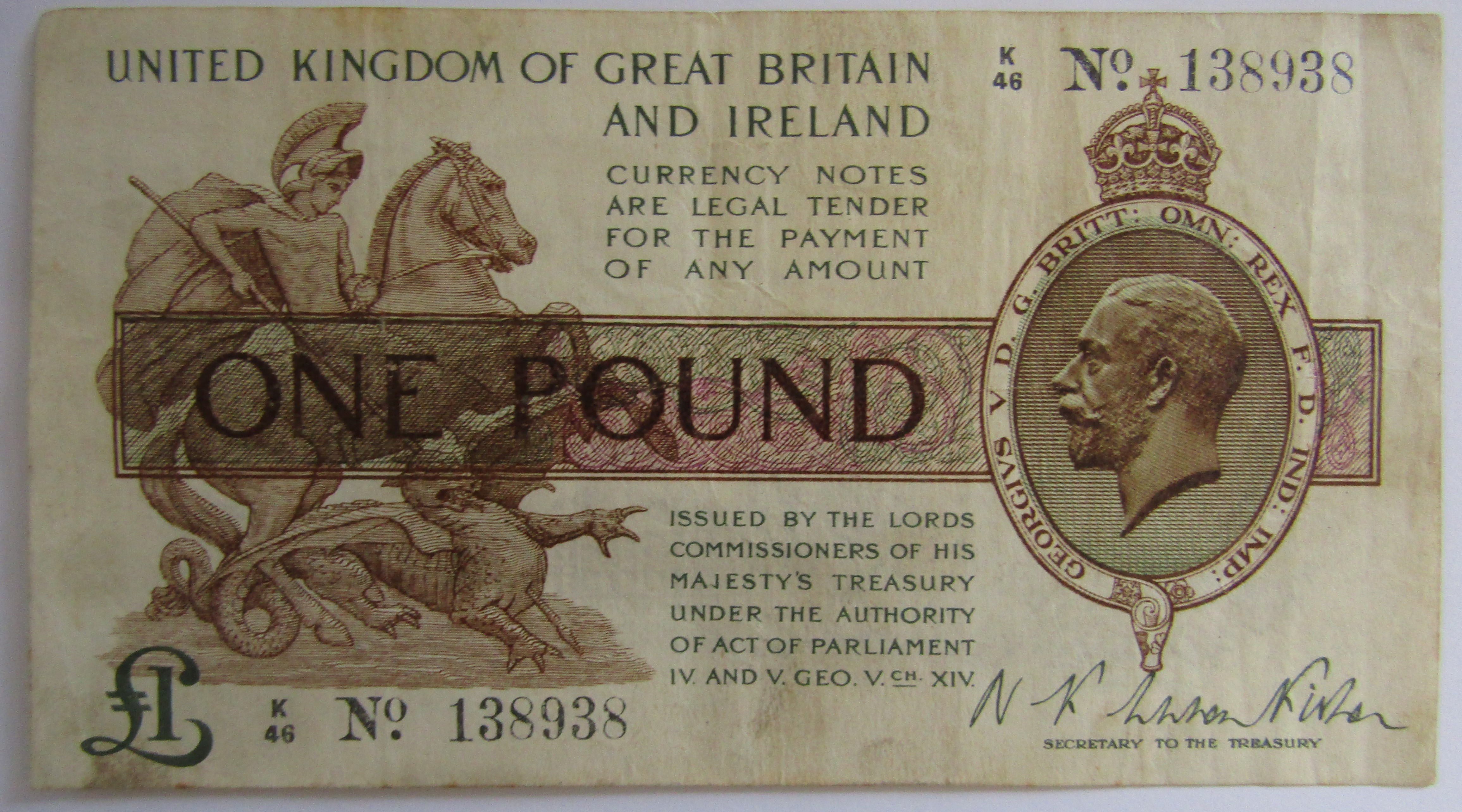 George V £1 Note