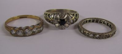 Three 9ct Gold Dress Rings
