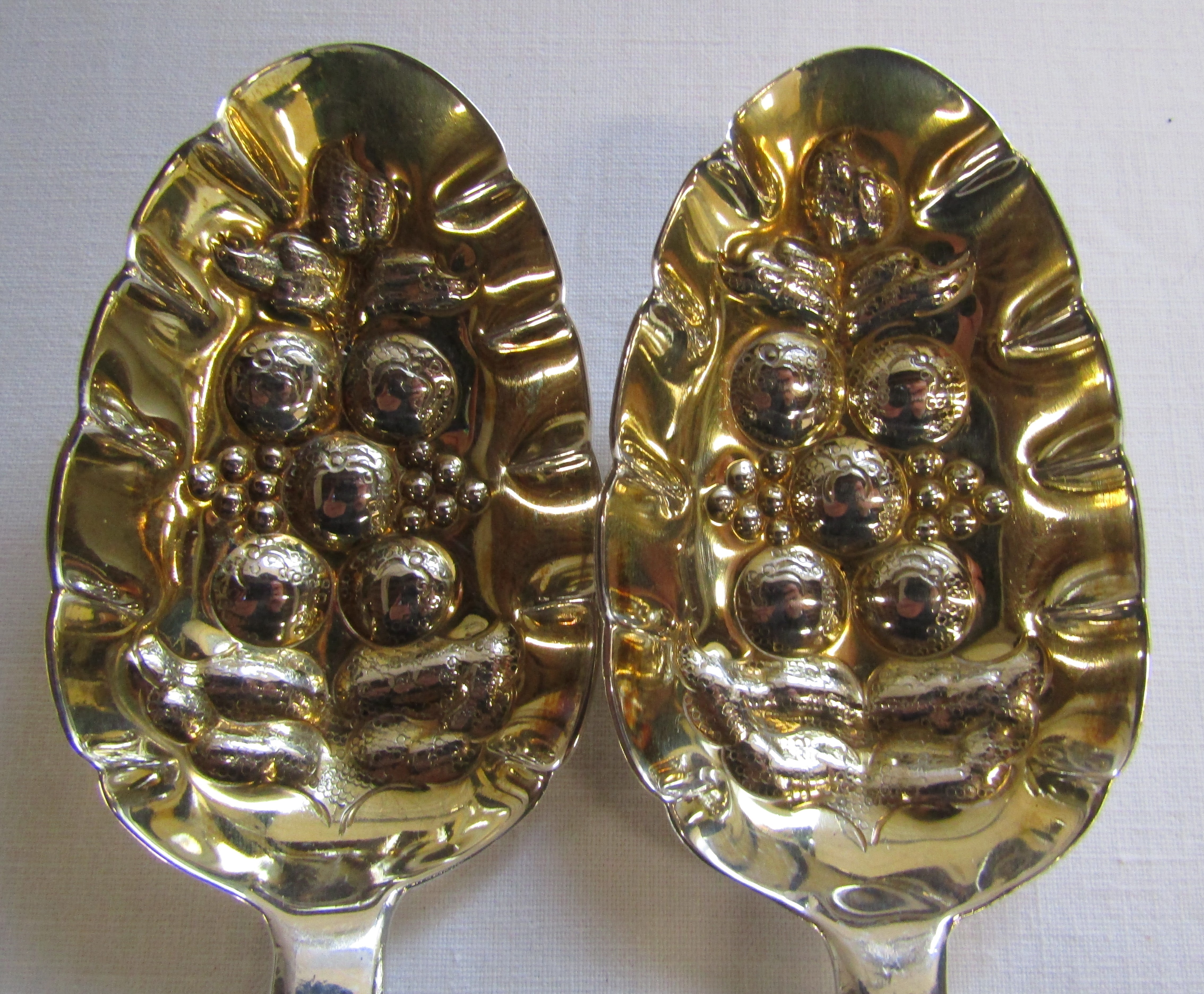 Pair of Victorian Silver Berry Spoons - Image 3 of 6