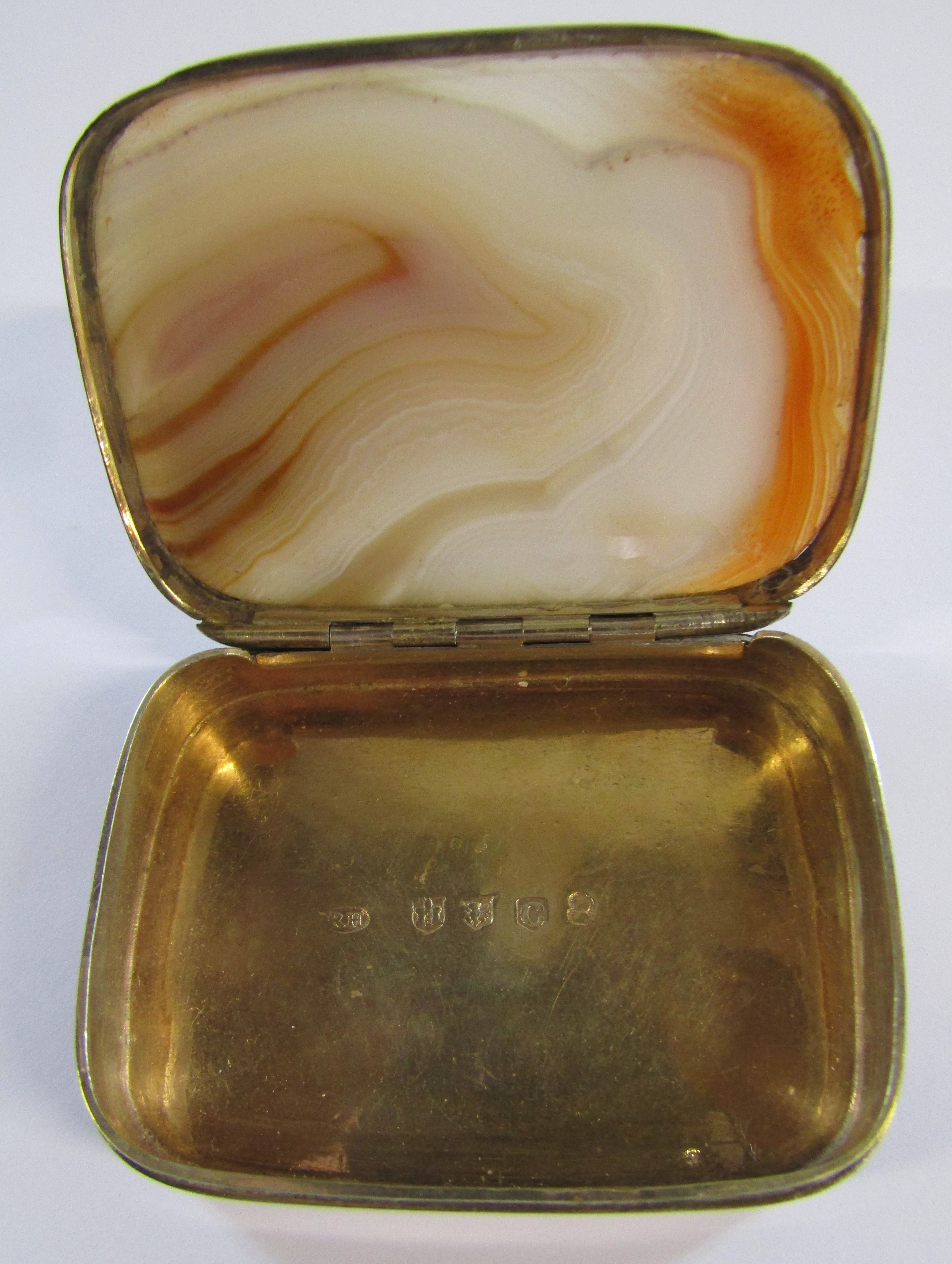 Georgian Silver & Agate Snuff Box - Image 4 of 17