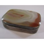 Georgian Silver & Agate Snuff Box