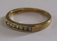 9ct Gold 7 Stone Diamond Ring