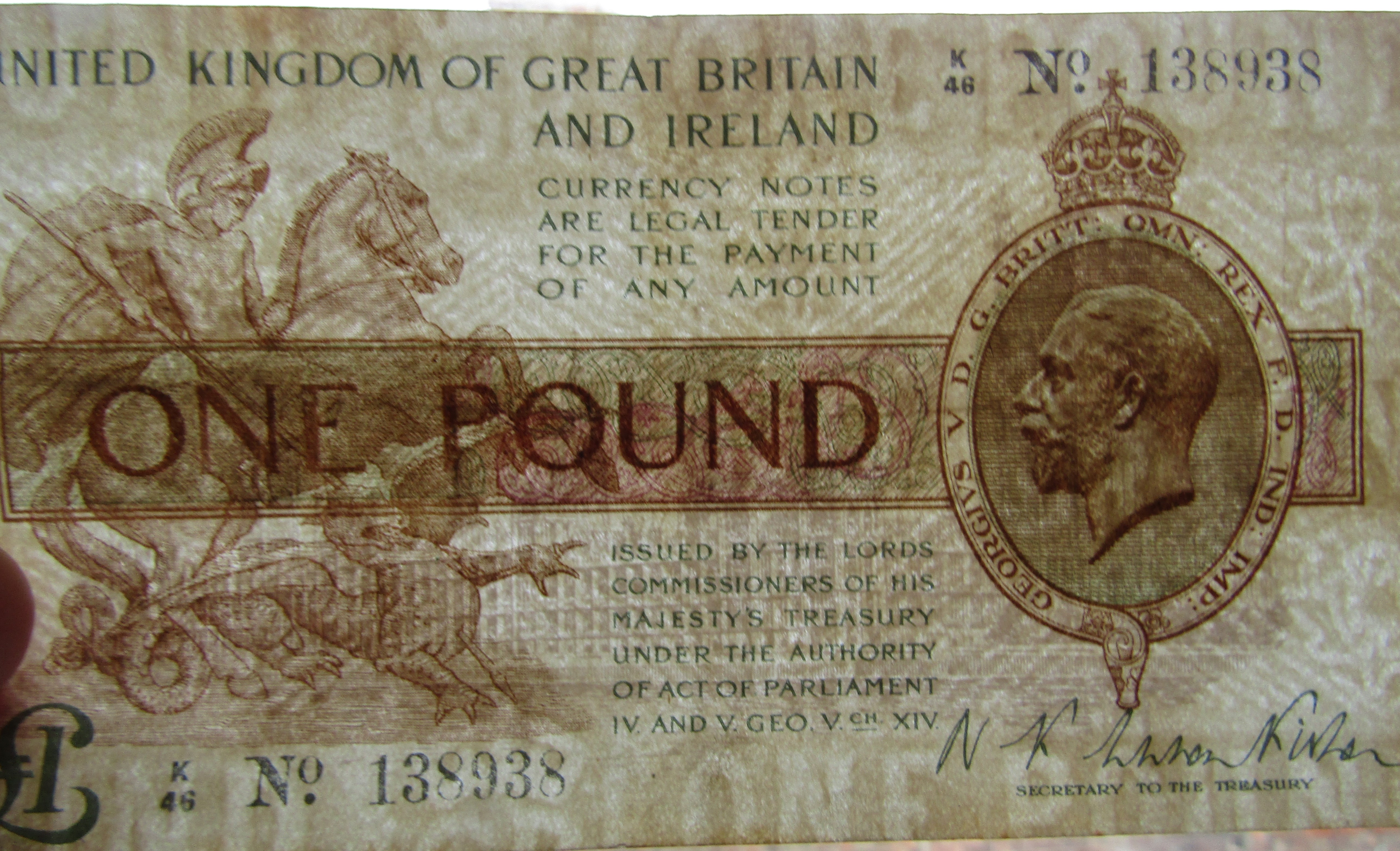 George V £1 Note - Image 8 of 8