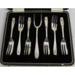 Cased Set of Silver Pastry Forks