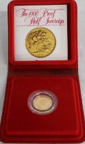 Elizabeth II 1980 Gold Proof Half Sovereign