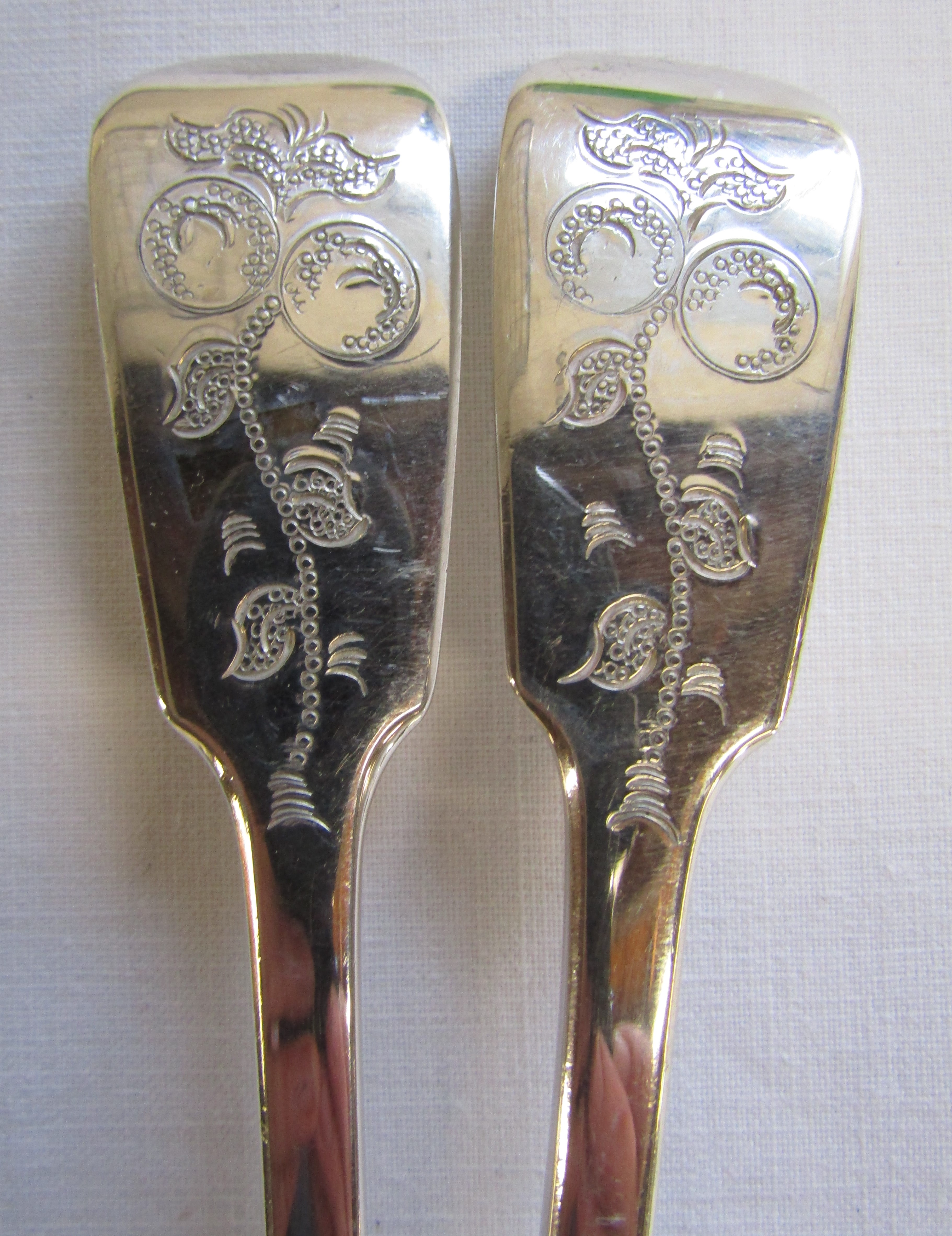 Pair of Victorian Silver Berry Spoons - Image 2 of 6