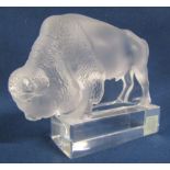 Lalique Buffalo Paperweight