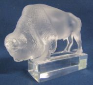 Lalique Buffalo Paperweight