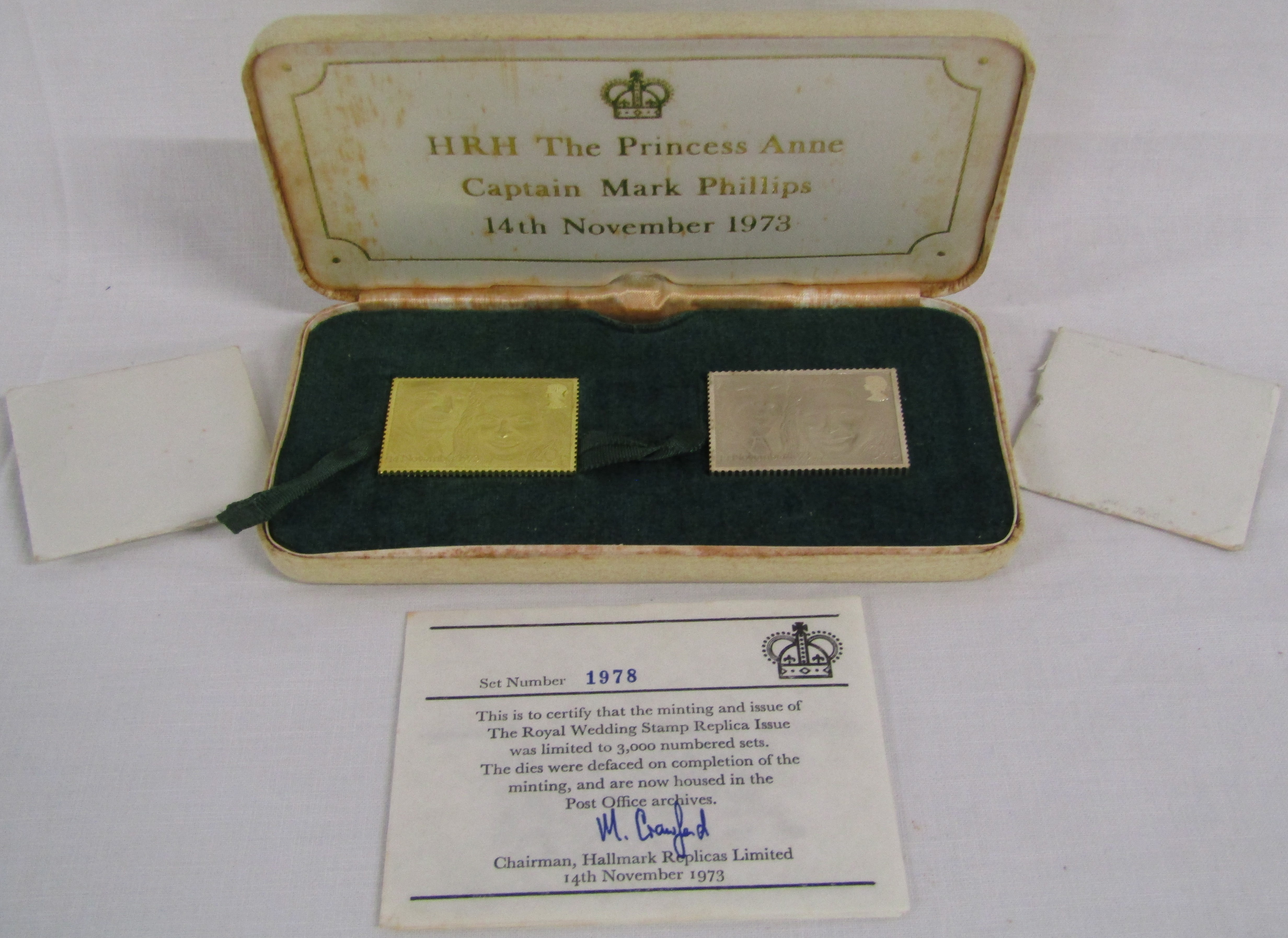 Cased Set Limited Edition Gold & Silver Stamp Replicas
