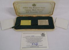 Cased Set Limited Edition Gold & Silver Stamp Replicas