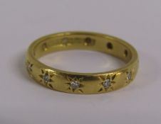 18ct Gold & Diamond Chip Eternity Ring