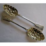 Pair of Victorian Silver Berry Spoons