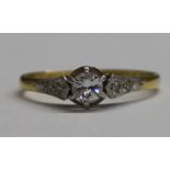 18ct Gold Diamond Solitaire Ring 0.25ct