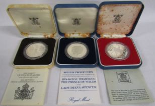3 Silver Proof Coins