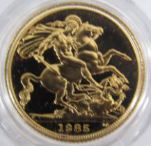 Elizabeth II 1985 Gold Proof Full Sovereign