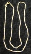 18ct Gold Bead & Tube Necklace