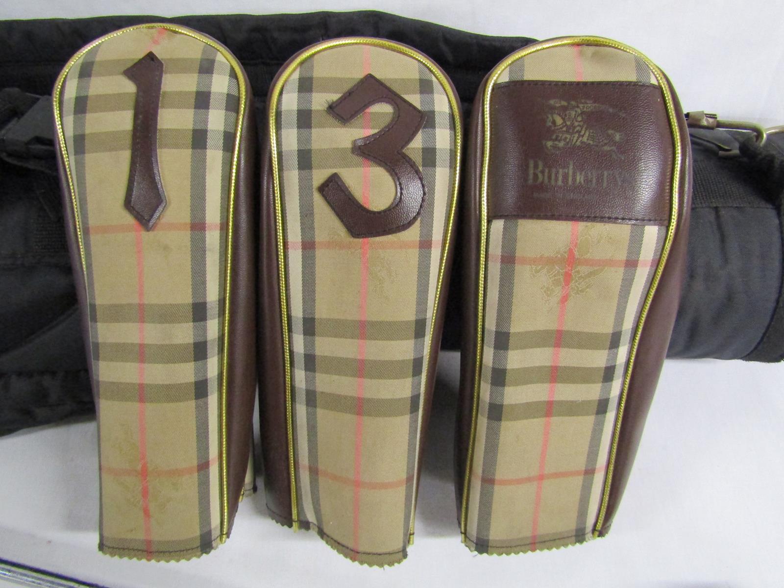 Ping red, black and possibly silver dot eye 2 - 1,3,5,7 drivers / wood with bag with Burberry covers - Image 2 of 10