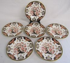 6 Royal Crown Derby 'Derby Japan' a 1336 salad plates 22cm