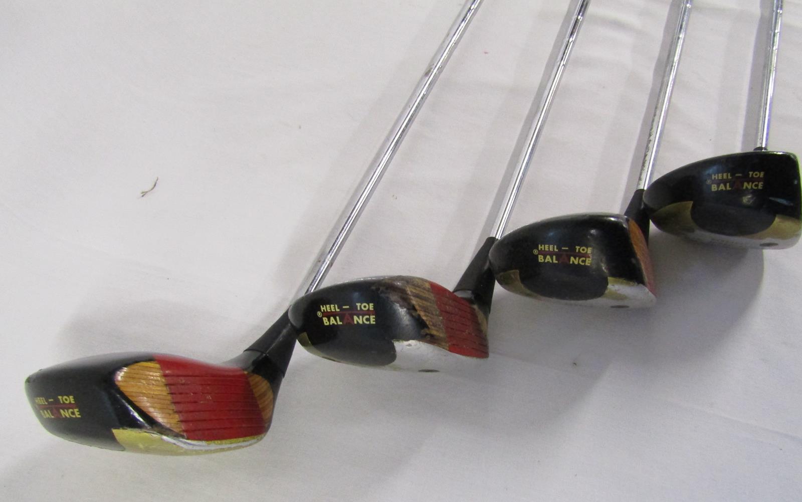 Ping red, black and possibly silver dot eye 2 - 1,3,5,7 drivers / wood with bag with Burberry covers - Image 10 of 10