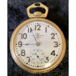 Ball of Cleveland Gold Plated Pocket Watch