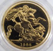 Elizabeth II 1985 Gold Proof Full Sovereign