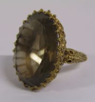 9ct Gold Smoky Quartz Ring