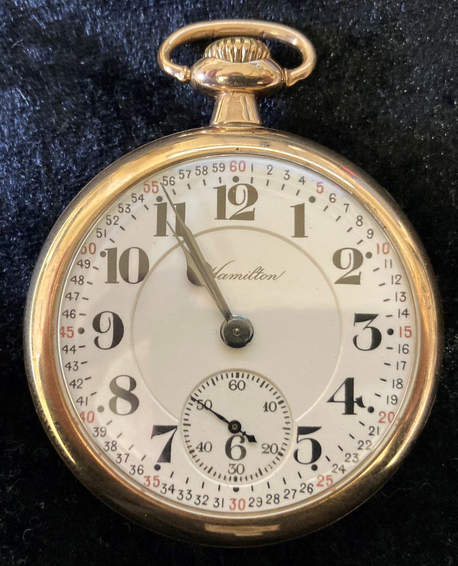 Hamilton Gold Plated Pocket Watch