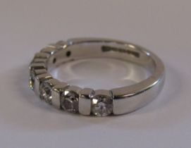 18ct White Gold Seven Stone Diamond Ring 0.75ct