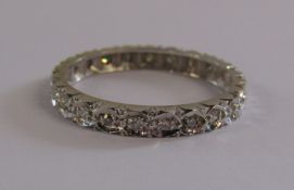 18ct White Gold & Diamond Eternity Ring